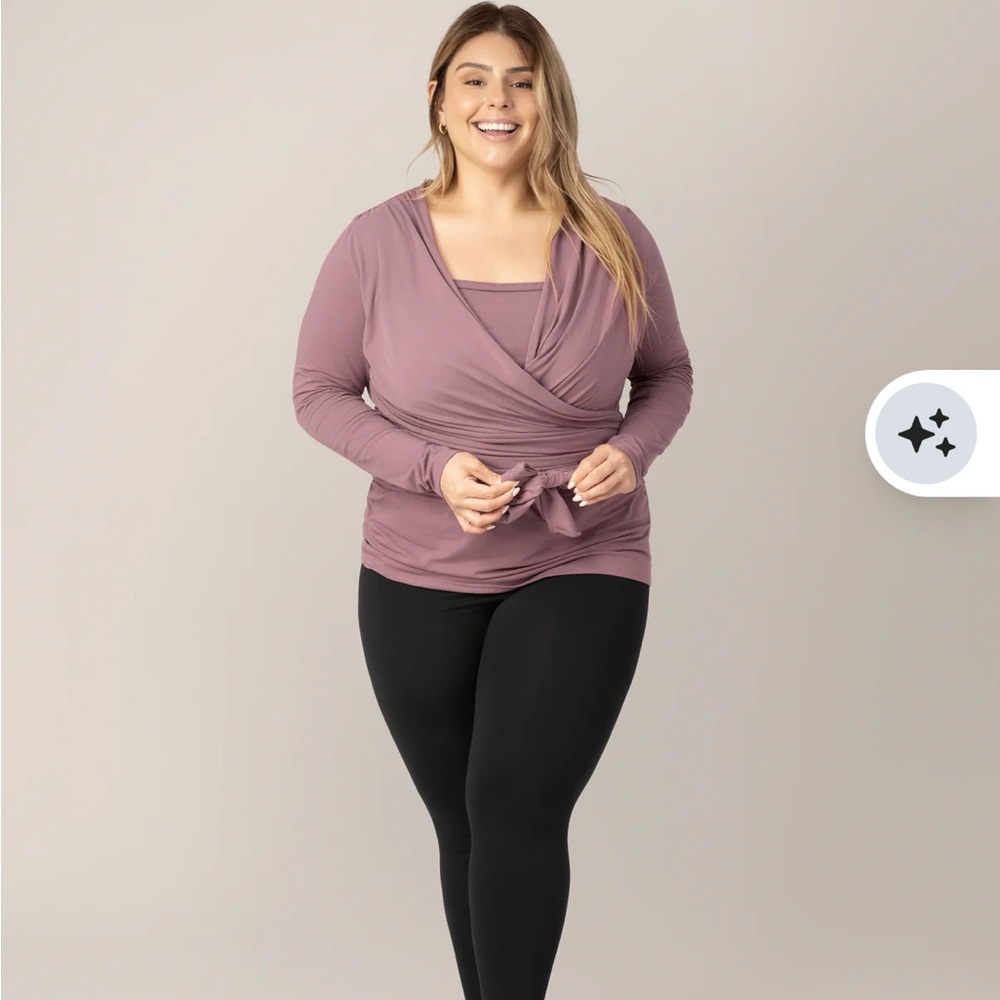 Kindred Bravely Organic Cotton Skin to Skin Long Sleeve Wrap Top